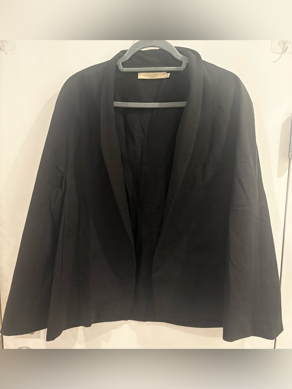 7115 by SZEKI Black Open Front Blazer Jacket